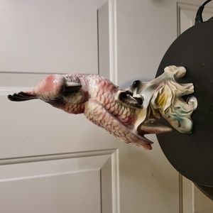 Vintage Ball Brothers Bisque Parrot Mid-century Modern 10.5"